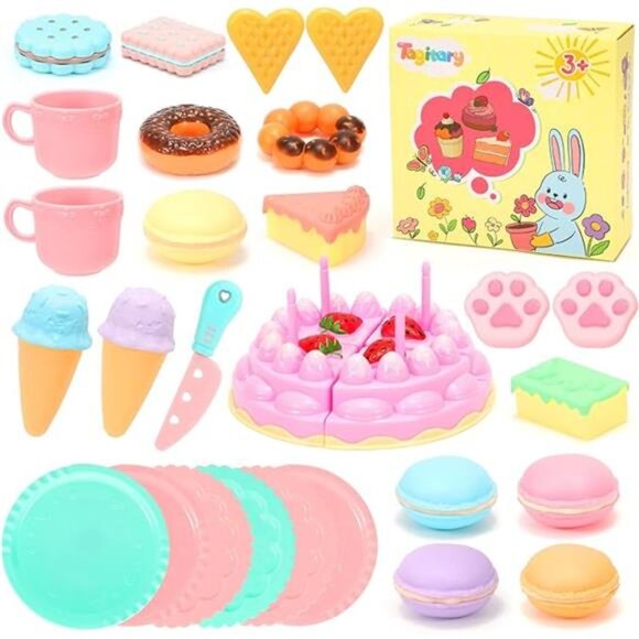 30 PCS Kitchen Pretend Play Toys Kids Plastic Toys Tea Set - Picture 7 of 7
